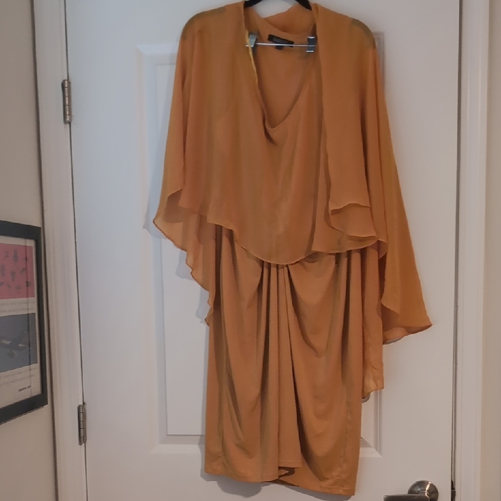 Glamour Mustard Long Sleeve Dress
